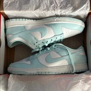 Nike dunk Light Blue and White Sneakers